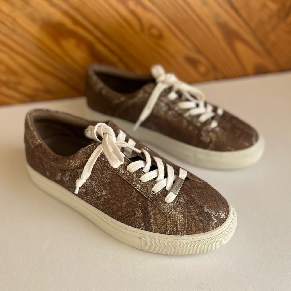 J/SLIDES Snake Embossed Metallic Sneakers